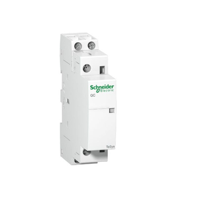 Schneider Electric Contactor, 240 V Coil, 2-Pole, 25 A, 1NO + 1NC