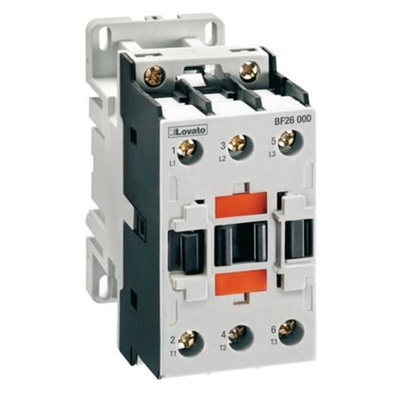 Lovato Contactor, 24 V dc Coil, 3-Pole, 32 A, 22 kW, 3NO