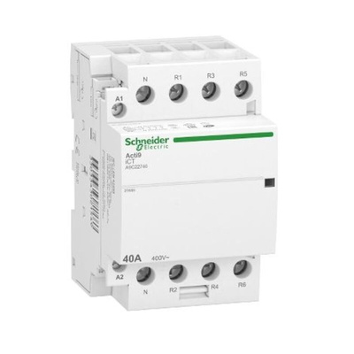 Schneider Electric Acti9 iDT40 CT Series Contactor, 4-Pole, 63 A, 4 NC