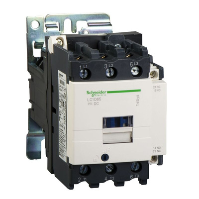 Schneider Electric LC1D Series Contactor, 72 V Coil, 3-Pole, 80 A, 1 NO + 1 NC