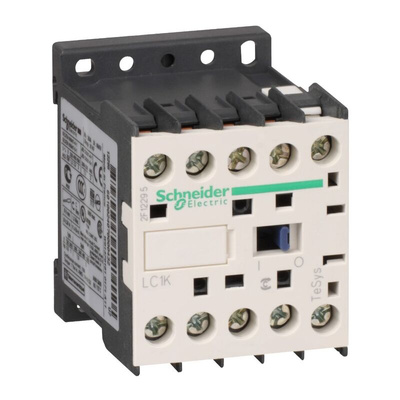 Schneider Electric LC1K Series Contactor, 3-Pole, 9 A, 1 NO + 1 NC