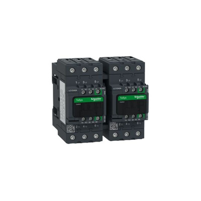 Schneider Electric LC2D Series Reversing Contactor, 3-Pole, 40 A, 1 NO + 1 NC