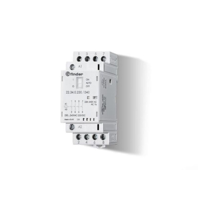 Finder Contactor Relay, 25 A, 4 kW, 4 NO