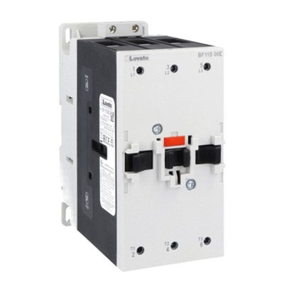 Lovato BF115 Series Contactor, 100 → 250 V ac/dc Coil, 3-Pole, 115 A, 55 kW, 3 NO, 440 V
