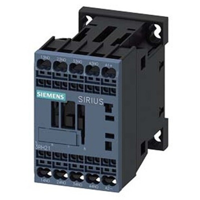 Siemens 3RH2 Series Contactor Relay, 60 V dc Coil, 4-Pole, 10 A, 4NO, 690 V ac