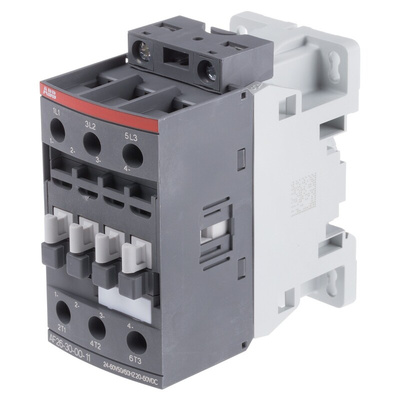 ABB AF Series Contactor, 24 V ac/dc Coil, 3-Pole, 45 A, 11 kW, 3NO, 690 V ac