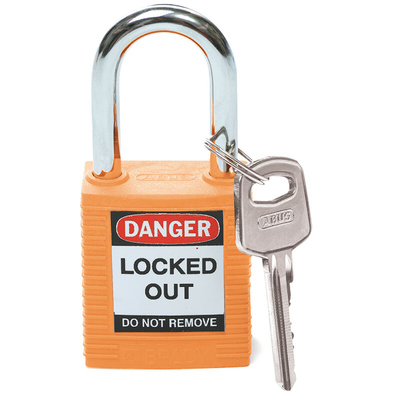 Brady Key Weatherproof Nylon, Steel Security Padlock, 6mm Shackle, 38mm Body
