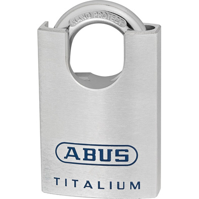 ABUS Key Weatherproof Titanium Safety Padlock, Keyed Alike, 9.5mm Shackle, 50mm Body