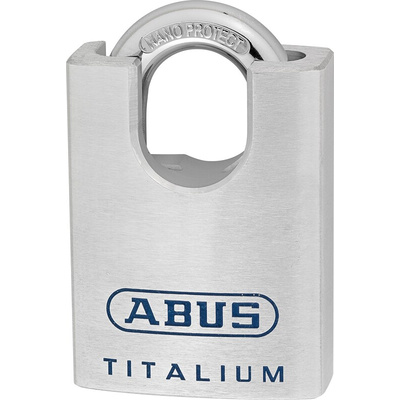 ABUS Key Weatherproof Titanium Safety Padlock, 11mm Shackle, 60mm Body