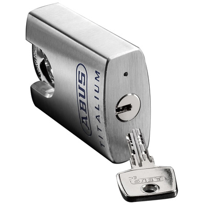 ABUS Key Weatherproof Titanium Safety Padlock, 11mm Shackle, 60mm Body