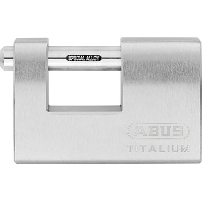 ABUS Key Weatherproof Titanium Safety Padlock, 12mm Shackle, 90mm Body