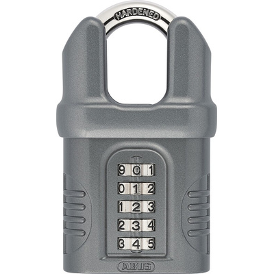 ABUS Combination Weatherproof Zinc Padlock, 8mm Shackle, 65mm Body