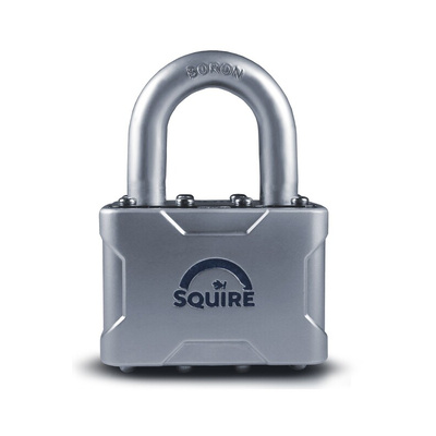 Squire Key Weatherproof Steel Steel Padlock, 8mm Shackle, 48mm Body