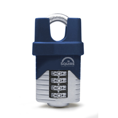 Squire Combination Weatherproof Die Cast Combination Padlock, 8mm Shackle, 26mm Body