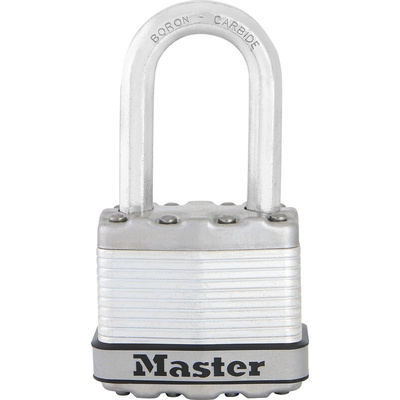Master Lock Key Weatherproof Stainless Steel Padlock, 8mm Shackle, 48mm Body