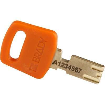 Brady Key Weatherproof Nylon Padlock, 6.4mm Shackle, 38mm Body