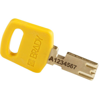 Brady Key Weatherproof Aluminium Padlock, 6.4mm Shackle, 38mm Body