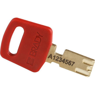 Brady Key Weatherproof Safety Padlock, Keyed Alike, 6.35mm Shackle