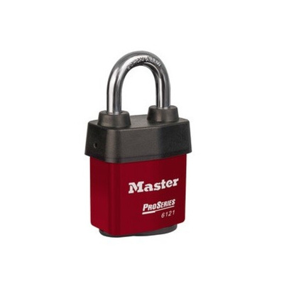 Master Lock Key Weatherproof Padlock, 8mm Shackle