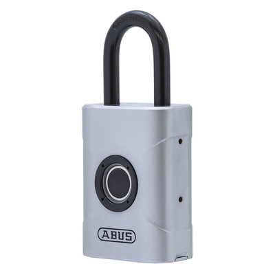 ABUS Fingerprint Weatherproof Die Cast Zinc Padlocking Device, 6.5mm Shackle, 45mm Body