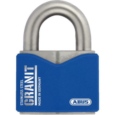 ABUS Padlock Weatherproof Stainless Steel Padlock, 11.9mm Shackle, 42.8mm Body