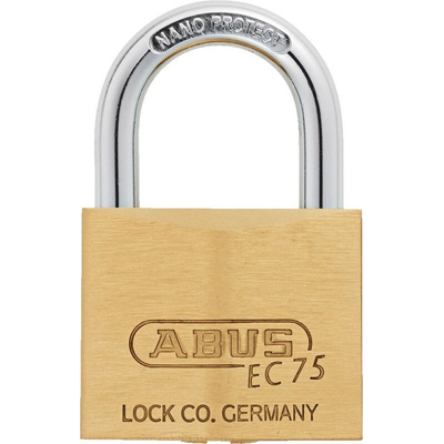 ABUS Padlock Weatherproof Brass Padlock, 8mm Shackle, 50mm Body