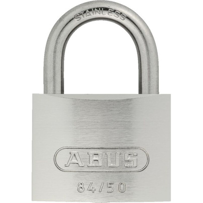 ABUS Padlock Brass, Stainless Steel Padlock, 7.143mm Shackle