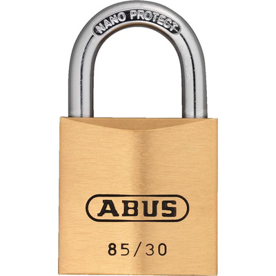 ABUS Padlock Brass Padlock, 6.35mm Shackle, 1625.6mm Body