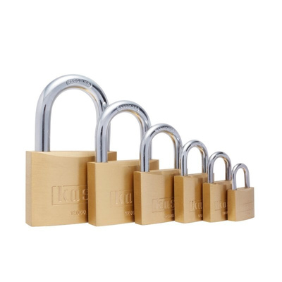 Kasp Clamping Weatherproof Brass Padlock, 12mm Shackle, 25mm Body