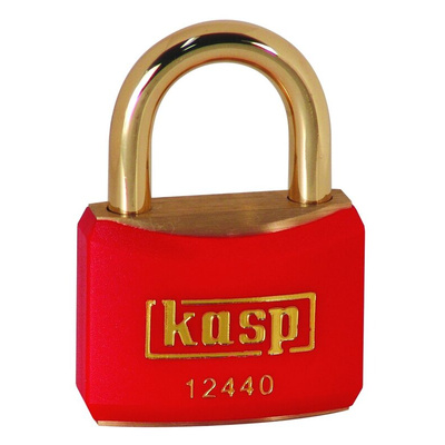 Kasp Clamping Weatherproof Brass Padlock, 20mm Shackle, 40mm Body