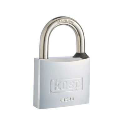 Kasp Clamping Weatherproof Steel Padlock, 22mm Shackle, 40mm Body