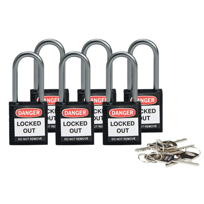 Brady Padlock Aluminium Safety Padlock, 4.72mm Shackle, 32mm Body