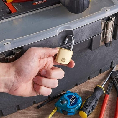 YALE Padlock Brass Padlock, 6.3mm Shackle, 40mm Body