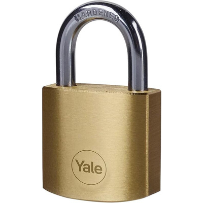 YALE Padlock Brass Padlock, 6.3mm Shackle, 40mm Body