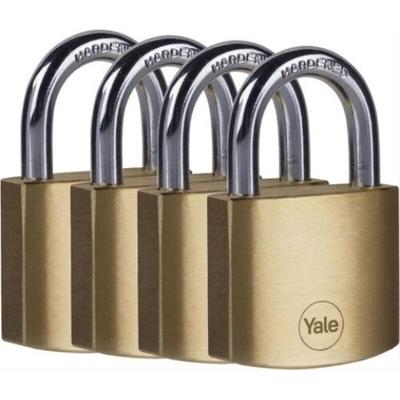YALE Padlock Brass Padlock, 6.3mm Shackle, 40mm Body