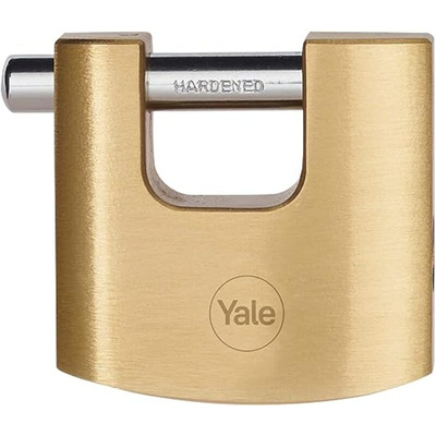 YALE Padlock Brass Padlock, 9mm Shackle, 60mm Body