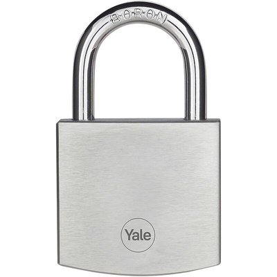 YALE Padlock Brass Padlock, 7mm Shackle, 50mm Body