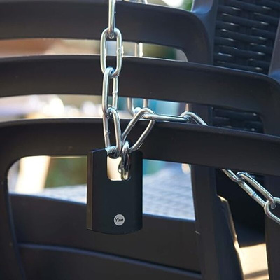 YALE Padlock Weatherproof Steel Padlock, 5mm Shackle