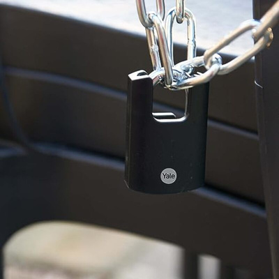 YALE Padlock Brass Padlock, 9.5mm Shackle, 57mm Body