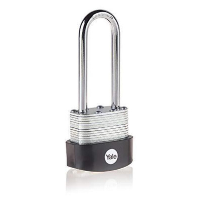 YALE Padlock Brass, Steel Steel Padlock, 6mm Shackle, 47mm Body