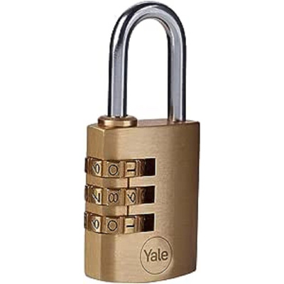 YALE Combination Brass Combination Padlock, 5mm Shackle, 32mm Body