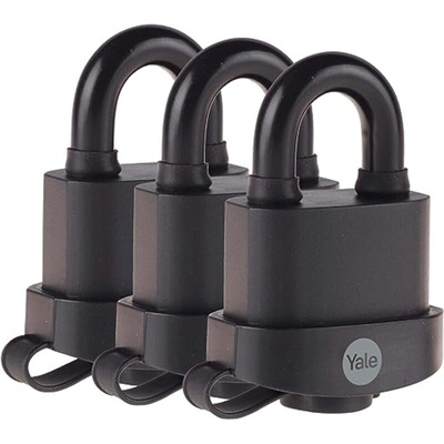 YALE Padlock Weatherproof Padlock, 9mm Shackle, 53mm Body