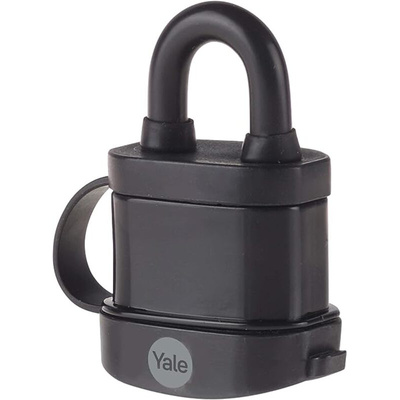 YALE Padlock Weatherproof Steel Padlock, Keyed Alike, 5mm Shackle, 40mm Body