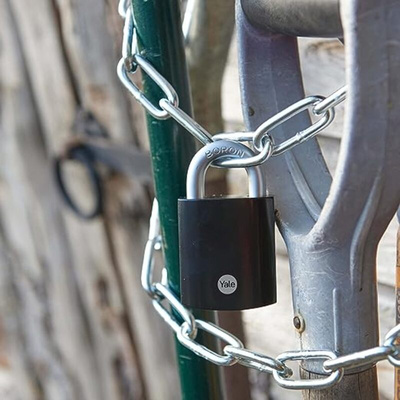 YALE Padlock Hardened Steel Steel Padlock, 9mm Shackle, 48mm Body
