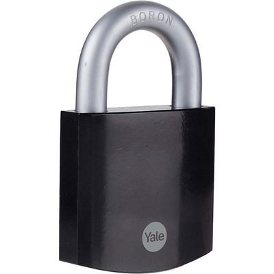 YALE Padlock Hardened Steel Steel Padlock, 9mm Shackle, 48mm Body