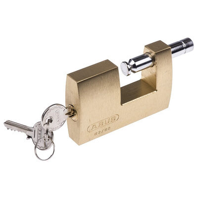 ABUS Key Weatherproof Brass, Steel Padlock, 12mm Shackle, 90mm Body