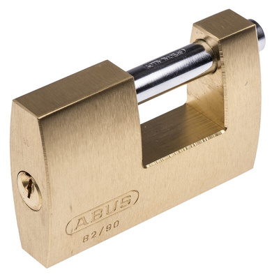 ABUS Key Weatherproof Brass, Steel Padlock, 12mm Shackle, 90mm Body