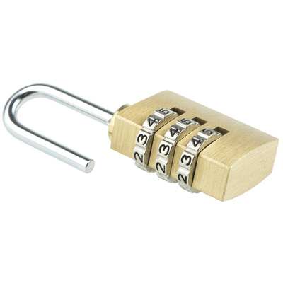 ABUS Combination Weatherproof Brass, Steel Combination Padlock, 3mm Shackle, 20mm Body