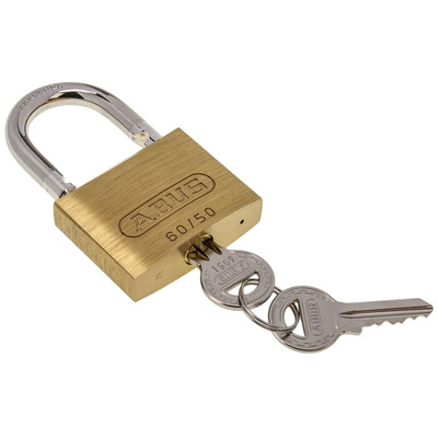 ABUS Key Weatherproof Brass, Steel Padlock, Keyed Alike, 8mm Shackle, 50mm Body