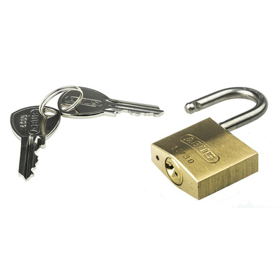 ABUS Key Weatherproof Brass, Stainless Steel Weatherproof Padlock, Keyed Alike, 5mm Shackle, 30mm Body
